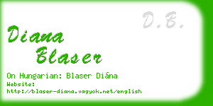 diana blaser business card